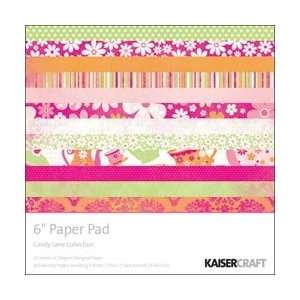  New   Candy Lane Paper Pad 6X6 24 Sheets by Kaisercraft 