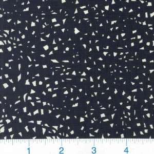  45 Wide Pressed Flowers Scattered Pieces Black Fabric By 
