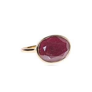  Amore Ruby Ring in 24 Karat Gold Vermeil Size 6 Jewelry