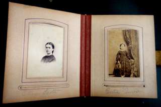 1860 antique AWESOME FAMILY PHOTOGRAPH ALBUM~penrose,carrigan,wood 