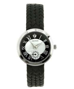 Croton Womens Braided Leather Strap Watch  Overstock