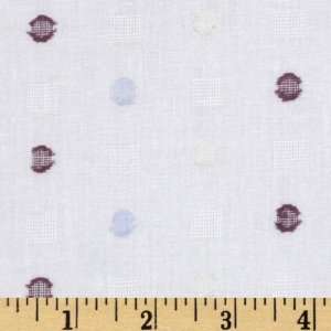 com 56 Wide Clip Dot Shirting Purple/Blue/White Fabric By The Yard 
