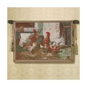  Barnyard Rooster Wall Hanging Tapestry