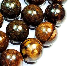 8mm Coffee Natural Bronzite Jasper Beads 16  