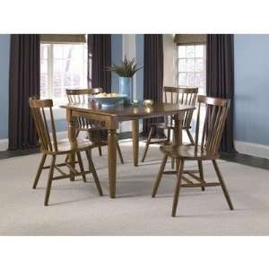   Casual 5 Piece Drop Leaf Dining Table Set in Tobacco
