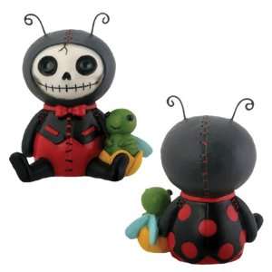  Dots the Ladybug with Fly Friend Figurine (H 3 x L 2.5 