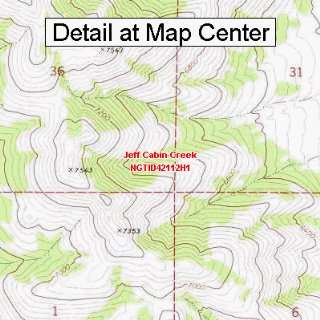  USGS Topographic Quadrangle Map   Jeff Cabin Creek, Idaho 