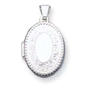  Sterling Silver Oval Locket Jewelry