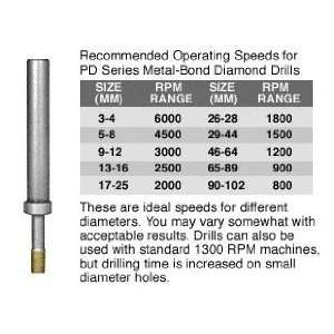  CRL 3/16 PD Series Metal Bond Diamond Drill by CR 