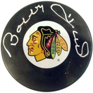    Bobby Hull Autographed Chicago Blackhawks Puck: Sports & Outdoors