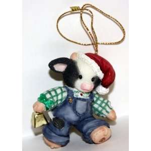  Marys Moo Moos Boy Cow With Bell Ornament 651222