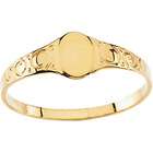 Jewelry Adviser rings 14K Yellow 03.00 MM Youth Oval Signet Ring