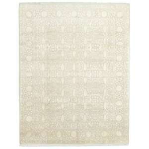  711 x 102 Beige Hand Knotted Wool Isfahan Rug: Home 