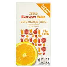 Tesco Everyday Value Orange Juice 1 Litre Carton   Groceries   Tesco 
