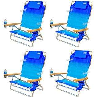   Folding Beach Chair   Extra Wide & Tall   4 chairs incl at 