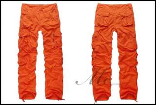 NEW MATCHIC Womens Cargo Pants Yellow Orange,Khaki, Camo Size S M L 