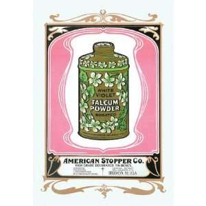 Exclusive By Buyenlarge White Violet Talcum Powder 12x18 Giclee on 