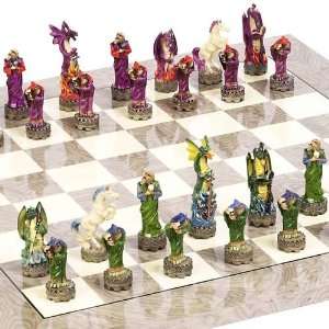   Chessmen & Greenwich Street Chess Board From Spain. Toys & Games