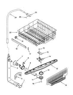 KENMORE Undercounter dishwasher Upper dishrack and water  Parts 