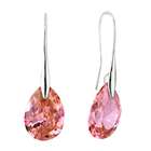 Pugster October Pink Angel Teardrop Swarovski Crystal Earrings