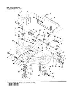SIMPLICITY Mower deck Housing/arbors/blades Parts  Model 1693169 