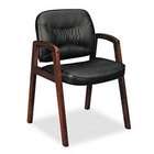   Arms, Black Leather/mahogany Finish (includes One Chair With Arms And