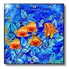 3dRose LLC Milas Art Aquatic   Tropical Fish   Wall Clocks