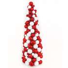   Candy Cane Shatterproof Christmas Ball Ornament Table Top Cone Tree