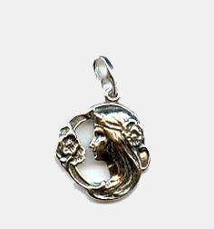 Art Nouveau Style Goddess Pendant ~Sterling Silver  