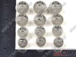   Findings Spacer Mesh Round Beads 12mm 30mm Silver Gold Grey Black
