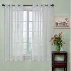   Grommet Sheer Window Curtain Panel in White   Size 84 H x 59 W