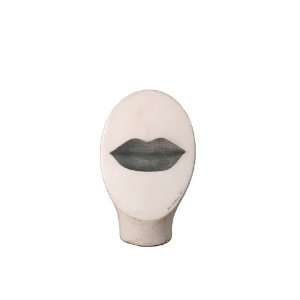  Kiss Ceramic Sculpture, White/Gray