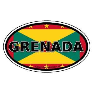 Grenada Island Flag Caribbean Car Bumper Sticker Decal Oval