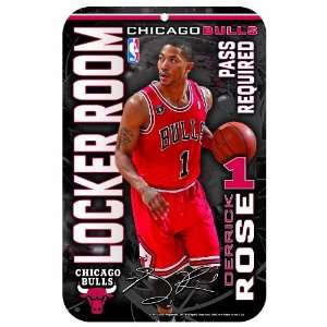  NBA Chicago Bulls Derrick Rose 11 by 17 Inch Locker Room 