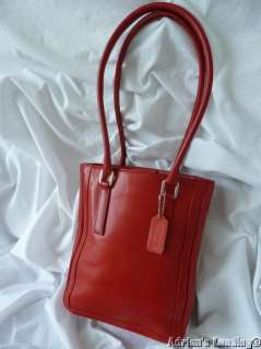 COACH Vintage Bonnie Bucket Red Leather Tote Style Bag/Purse #9422 