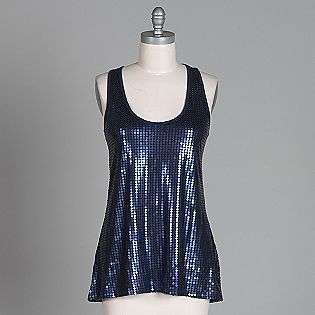   Sequin Racerback Tank Top  Canyon River Blues Clothing Womens Tops