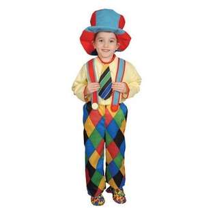   America Deluxe Circus Clown Childrens Costume Set   Size: Extra Large