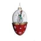   75 Spun Glass LED Lighted Color Changing Snowman Christmas Ornament