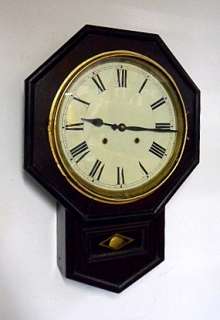 Large Short Drop Ingraham Schoolhouse Clock  
