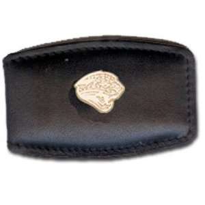   Jaguars Gold Plated Leather Money Clip:  Sports & Outdoors