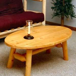 Lakeland Mills Oval 46 inch Log Coffee Table:  Home 