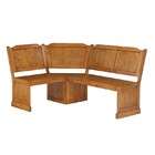 Home Styles Corner Dining Bench Cottage Style in Oak Finish