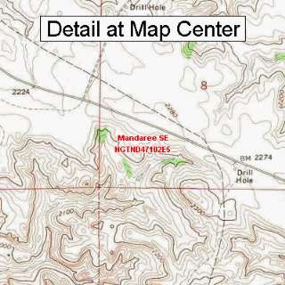  USGS Topographic Quadrangle Map   Mandaree SE, North 