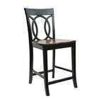   Olympic Oval Back two toned black and cherry finish wood Counter Stool