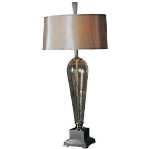  Celine Iridescent Crackle Glass Table Lamp   Free Shipping 