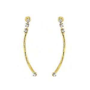   Earrings with Silver Swarovski Crystals (3734): Glamorousky: Jewelry
