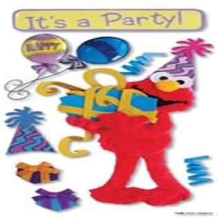   Sesame Street Dimensional Sticker   Its A Party Elmo 
