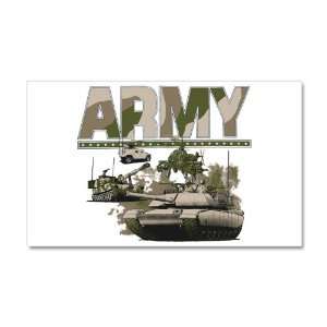 38.5 x24.5 Wall Vinyl Sticker US Army with Hummer Helicopter Soldiers 