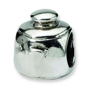  Sterling Silver Reflections Cooking Pot Bead (4mm Diameter 