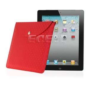     RED DIAMOND LEATHER SLEEVE CARRY BAG CASE FOR iPAD 2 Electronics